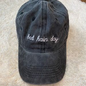 NWOT.  charcoal gray “ bad hair day hat”